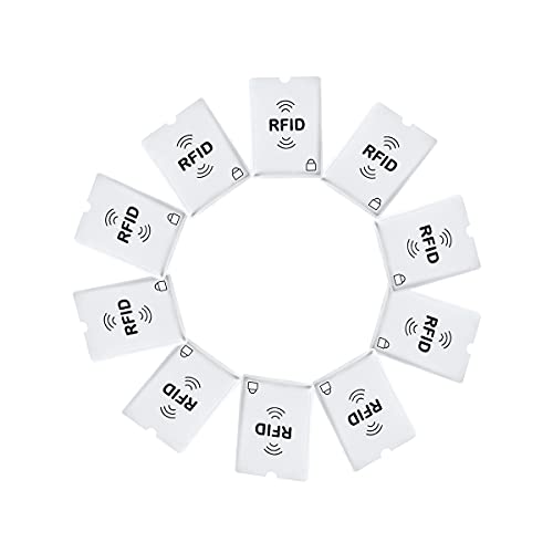 Protector de tarjeta de crédito, 24 fundas de bloqueo RFID para tarjetas de crédito, tarjetas de débito, plata, 9 x 6,3 cm