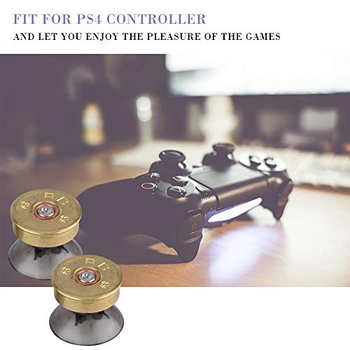 PS4 Bullet Buttons Reemplazo de Las Varillas de Control de Aluminio para Sony Playstation 4 Thumbs Sticks Grips Metal Balas analógicas Llaves Tapas Accesorios Lleno de 6 Piezas