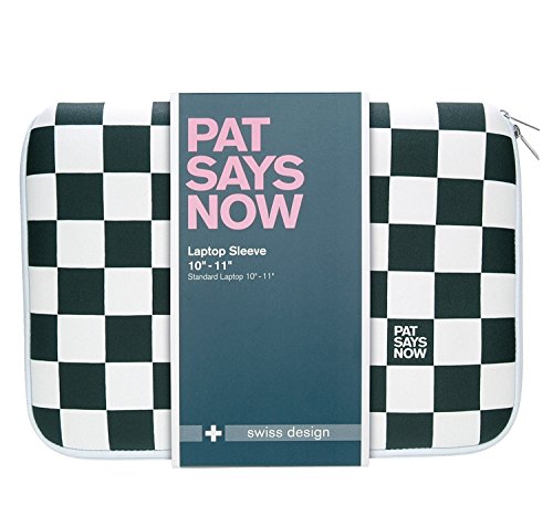 PSN CheckerFlag - Funda para portátil de 40,6 cm a 43,2 cm (16 a 17''), Color Blanco y Negro