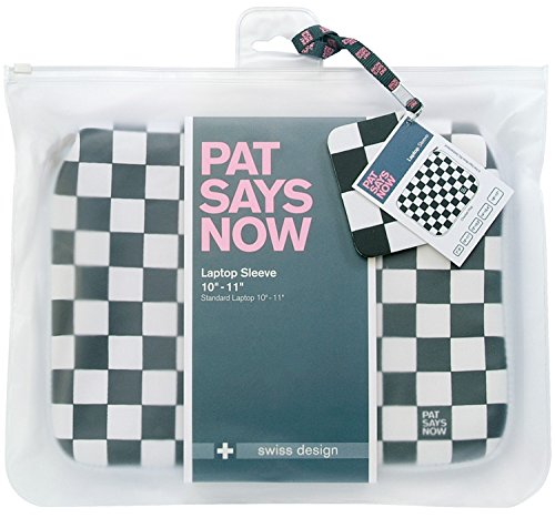 PSN CheckerFlag - Funda para portátil de 40,6 cm a 43,2 cm (16 a 17''), Color Blanco y Negro
