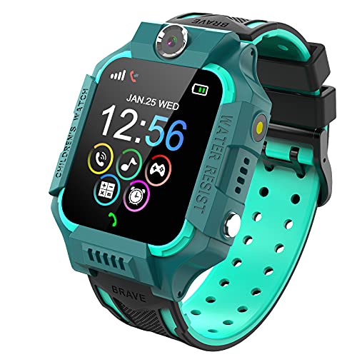 PTHTECHUS Reloj Inteligente Niño de Podómetro, Smartwatch Niños con 14 Juegos SOS Llamada MúSica Linterna Cámara Despertador Regalos para niños de 4 a 12 años (Y19-Blue)