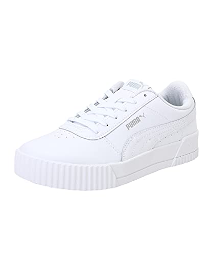 PUMA Carina L, Zapatillas Bajas, para Mujer, Blanco (Puma White-Puma White-Puma Silver), 38 EU