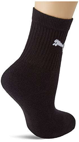 PUMA Junior Crew Sock Calcetines, Negro, 35-38 (Pack de 3) Unisex niño