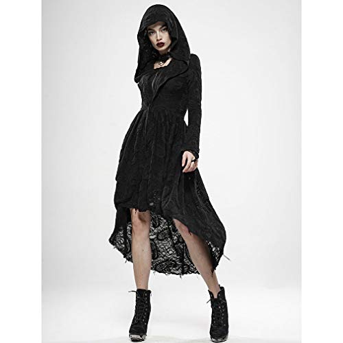 Punk Rave Vampyria - Vestido de abrigo Negro XL