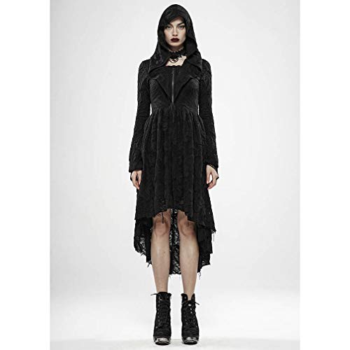 Punk Rave Vampyria - Vestido de abrigo Negro XL