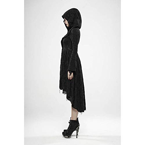 Punk Rave Vampyria - Vestido de abrigo Negro XL