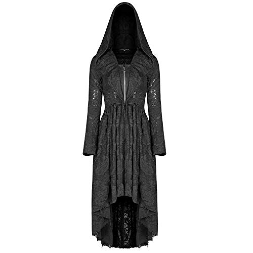 Punk Rave Vampyria - Vestido de abrigo Negro XL