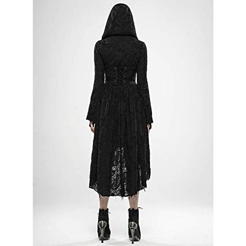 Punk Rave Vampyria - Vestido de abrigo Negro XL