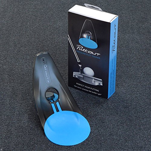 PuttOut Entrenador de Puesta para Golf, Unisex-Adult, Azul