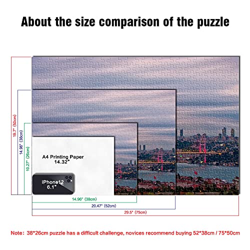 Puzzle 1000 Piezas Pavo Rompecabezas de Madera 75x50cm Lindo Regalo de cumpleaños Educativo