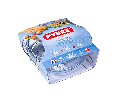 Pyrex Steam & Care - Vaporera de vidrio, 20 cm