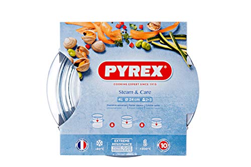 Pyrex Steam & Care - Vaporera de vidrio, 20 cm