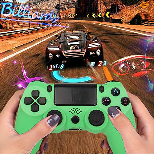 QLOVE Controlador PS4, PowerLead Gamepad inalámbrico Mando Pro para PS4 / PS4 Slim / PS4 Pro y PS3 / PC Joypad con Juego de vibración Dual Control Remoto Joystick,Verde