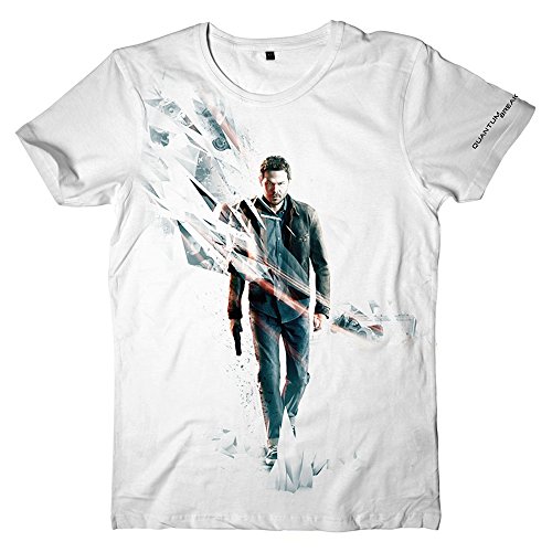 Quantum Break Juego Camiseta (Tamaño pequeño), color blanco