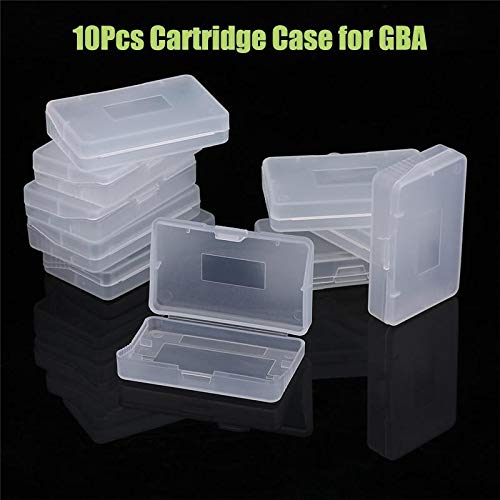 Queen.Y 10 Unids Caja de Cartucho Plástico Transparente Juego de Caza Anti Polvo Cubierta Cartucho Juego Titular Tarjeta Caja Compatible con Nintendo Game Boy Advance GBA