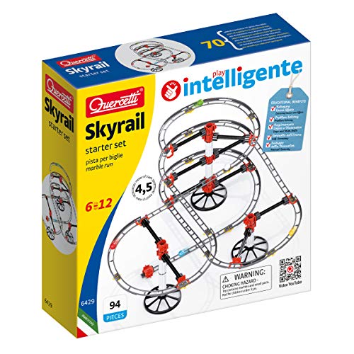 Quercetti-Quercetti-6429 Skyrail Starter Set construcción, Juego Educativo de canicas, Multicolor (6429)