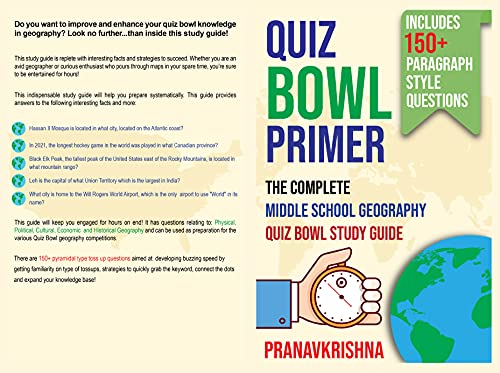 Quiz Bowl Primer: The Complete Middle School Geography Quiz Bowl Study Guide (English Edition)