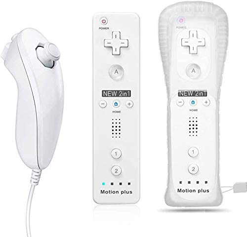 QUMOX 2en1 Remote MotionPlus Controller Remote + Nunchuk para Wii