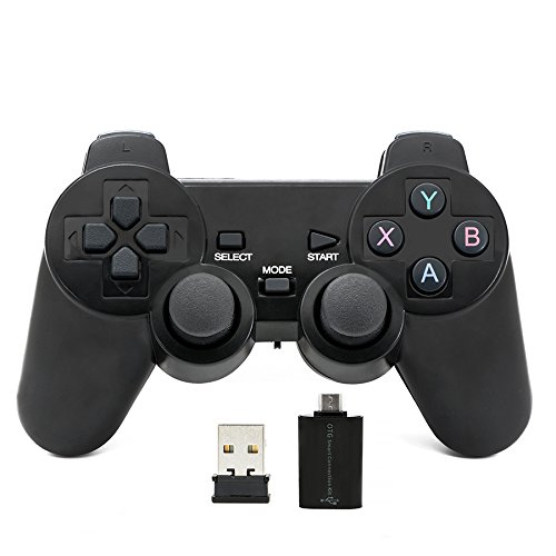 QUMOX Controlador inalámbrico 2.4GHz Gamepad Joystick Gamepad para PC Android
