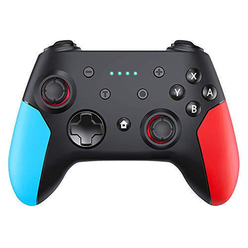 QUMOX Wireless Pro Controller Remote Pro Controller Gamepad Joystick con doble vibración, Gyro Axis, Turbo ajustable y soporte de movimiento para Switch / PC
