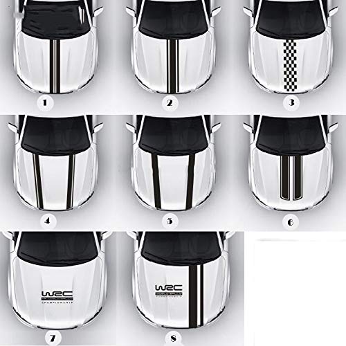 Qwjdsb WRC Fia World Rally Championship Stripe Car Hood Cubre Vinilo Racing Sports Decal Head Car Sticker Accesorios de Coche