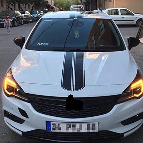 Qwjdsb WRC Fia World Rally Championship Stripe Car Hood Cubre Vinilo Racing Sports Decal Head Car Sticker Accesorios de Coche