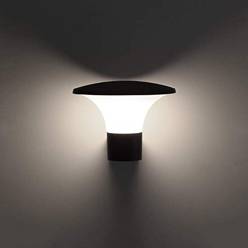 Raelf Lámpara de Techo al Aire Libre Impermeable Lámpara de Pared LED E27 PC Blanco PC Paraguas de Paraguas Impermeable Lámpara de Pared Al Aire Libre Moderno Creativo Mensaje Aluminio Anti-Rust Rust