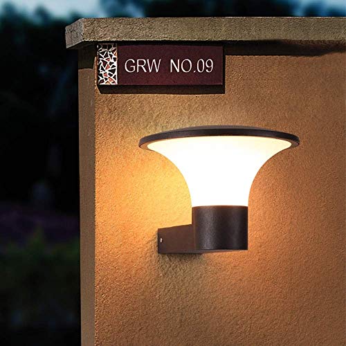 Raelf Lámpara de Techo al Aire Libre Impermeable Lámpara de Pared LED E27 PC Blanco PC Paraguas de Paraguas Impermeable Lámpara de Pared Al Aire Libre Moderno Creativo Mensaje Aluminio Anti-Rust Rust