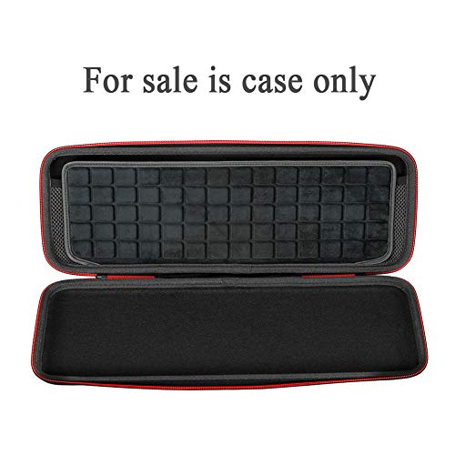RAIACE Estuche rígido de Viaje para Logitech MX Keys Teclado Iluminado inalámbrico avanzado, Bolsa de Almacenamiento - Negro (Forro Negro)