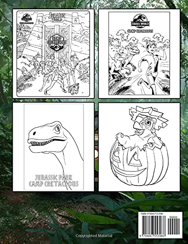 Rainbow Joy! - Jurassic World Camp Cretaceous Coloring Book: Perfect Gift For Kids and Adults, Mega Fan of Jurassic World With Amazing Artworks