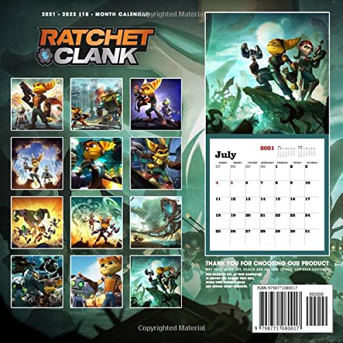 Rạtchet and Clank OFFICIAL Calendar 2022: Video Game Calendar 2022 - Games calendar 2022-2023 18 months- Planner Gifts boys girls kids and all Fans (Kalendar Calendario Calendrier).