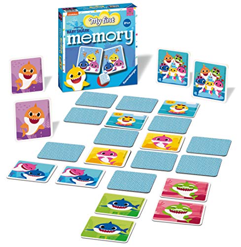 Ravensburger My first memory Baby Shark - Juego Memory, 24 tarjetas, Edad recomendada 2+ (20650)