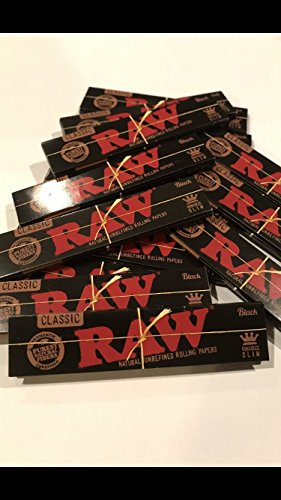 RAW Black King Size Slim Classic-50 librillos de 32 Hojas, Papel