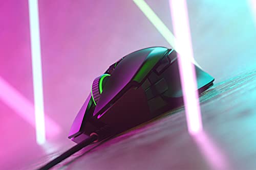 Razer Basilisk V2 - Ratón para Juegos FPS (Ratón Gaming con nuevo Sensor Óptico Focus+ de 20000 DPI, 5G, Interruptor dpi Extraíble y Rueda de Desplazamiento Personalizable, RGB Chroma e USB, Negro)