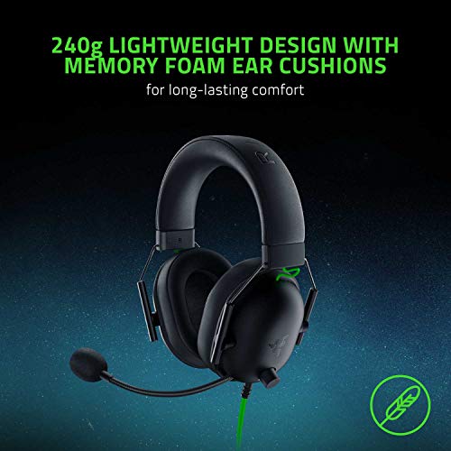 Razer BlackShark V2 X Auriculares para Juegos Esports, Cable con Controlador de 50 mm, Reducción de Ruido, para PC, Mac, PS4, Xbox One y Switch