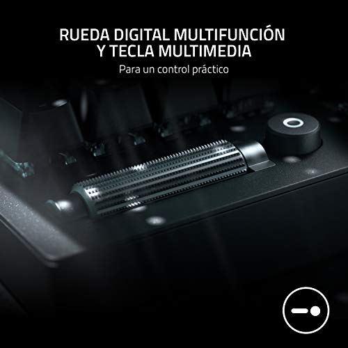 Razer BlackWidow V3 - Teclado mecánico para juegos Premium, teclado mecánico con interruptores verdes, toque y clic, iluminación cromática RGB, teclas multimedia - QWERTY Teclado Español, negro