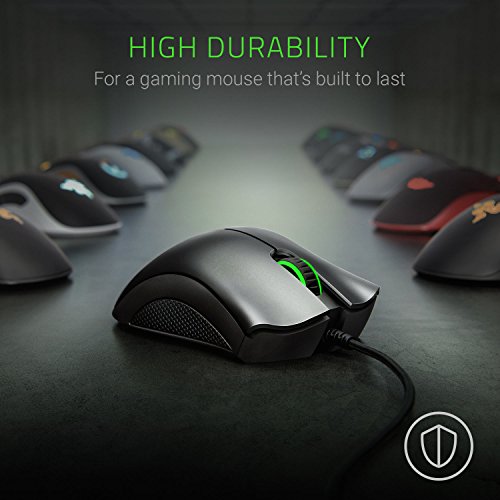 Razer DeathAdder Essential - Ratón para Juegos, Sensor óptico, 6400 dpi, 5 Botones programables, interruptores mecánicos, agarres Laterales de Goma - Negro