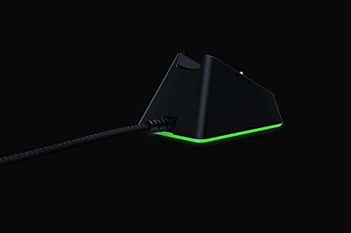 Razer Estación de carga ratón Chroma con iluminación RGB para DeathAdder V2 Pro, Viper Ultimate, Basilisk Ultimate, Naga Pro, estación de carga magnética para mouse, antideslizante, Negro