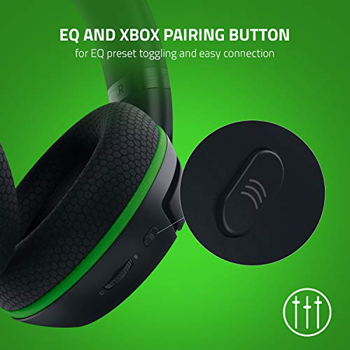 Razer Kaira - Auriculares inalámbricos para juegos para Xbox One + Xbox Series X / S + PC, Auriculares inalámbricos, controlador de 50 mm, micrófono cardioide, Xbox inalámbrico, Negro/Verde