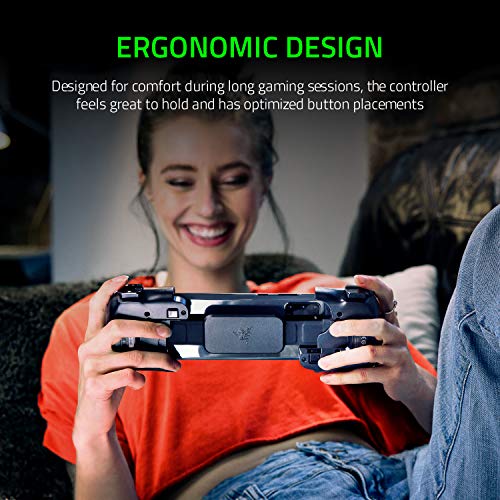 Razer Kishi para Android - Controlador de Juegos para teléfonos Inteligentes, conexión USB-C, diseño ergonómico, Ajuste Individual para teléfonos móviles, Dispositivo analógico, latencia Baja, Negro