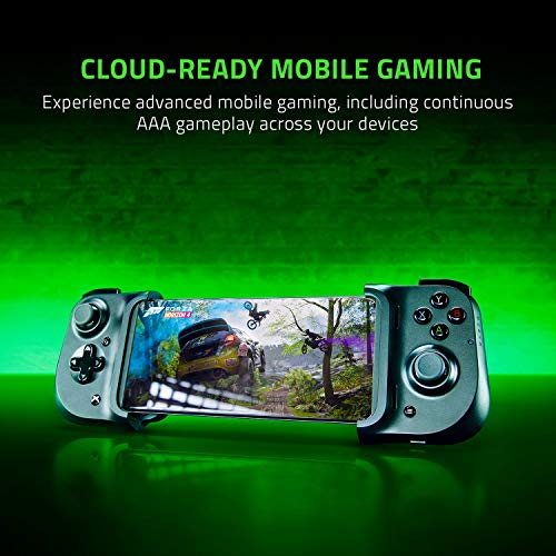 Razer Kishi para Android (Xbox) - Controlador de Juegos para teléfonos, conexión USB-C, diseño ergonómico, Ajuste Individual para teléfonos móviles, Dispositivo analógico - Negro