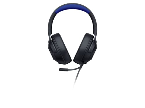 Razer Kraken X para Consolas - Auriculares Gaming Ligero para PC, Mac, PS4, Xbox One & Switch con Sonido Envolvente 7.1, Controles en los Auriculares, Negro/Azul (for Console)