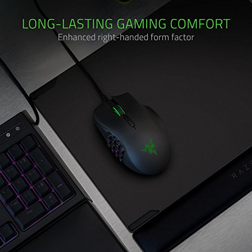 Razer Naga TrinityRatón para Juegos MOBA/MMO, Ratón Gaming, 3 Placas Laterales Intercambiables, Sensor Óptico de 5G de 16 000 PPP, hasta 19 Botones Programables, Negro