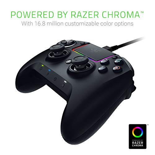 Razer Raiju Ultimate 2019Mando de juegos inalámbrico y con cable para PS4 y PC, Mando Gaming con Bluetooth y cable, botones de accióntáctiles mecánicos, intercambiables, Negro