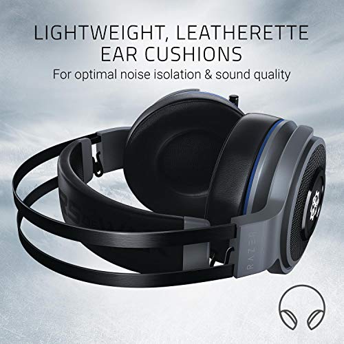 Razer Thresher Xbox One y Xbox Serie X / S Gears of War 5 Edition Auriculares Inalámbricos para juegos,16 horas de duración,controlador de 50 mm,Windows Sonic,almohadillas cuero sintético,Plateado