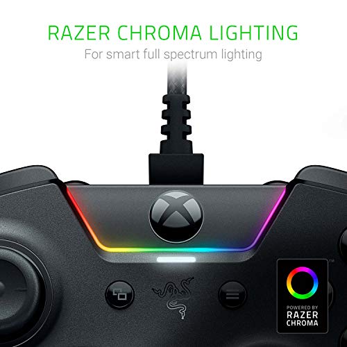 Razer Wolverine Ultimate - Mando de juegos con cable para Xbox One + Xbox Series X / S + PC con Chroma RGB, palos intercambiables y D-pad, negro