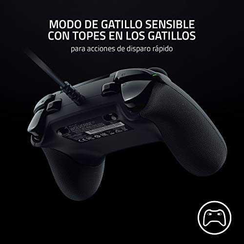 Razer Wolverine V2 - Mando de juegos con cable para Xbox One + Xbox Series X / S + PC, 2 botones multifunción, botones de acción y panel de control, modo de gatillo