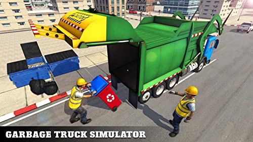 Real American City Road Heavy Garbage Trash Dumper Truck Simulator: Ultimate Trash Truck Driving Games 2021