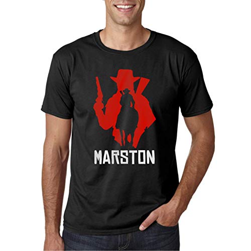 Red Marston Redemption - Camiseta Negra Hombre Manga Corta (M)