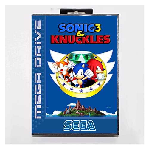 Red plum GAOHEREN 16 bits Sega Maryland Cartucho de Juego con Caja de Venta al por Menor - Sonic y Knuckles & Sonic 3 Tarjeta de Juego Apta for el Sistema Genesis Megadrive GHR (Color : EU Box)